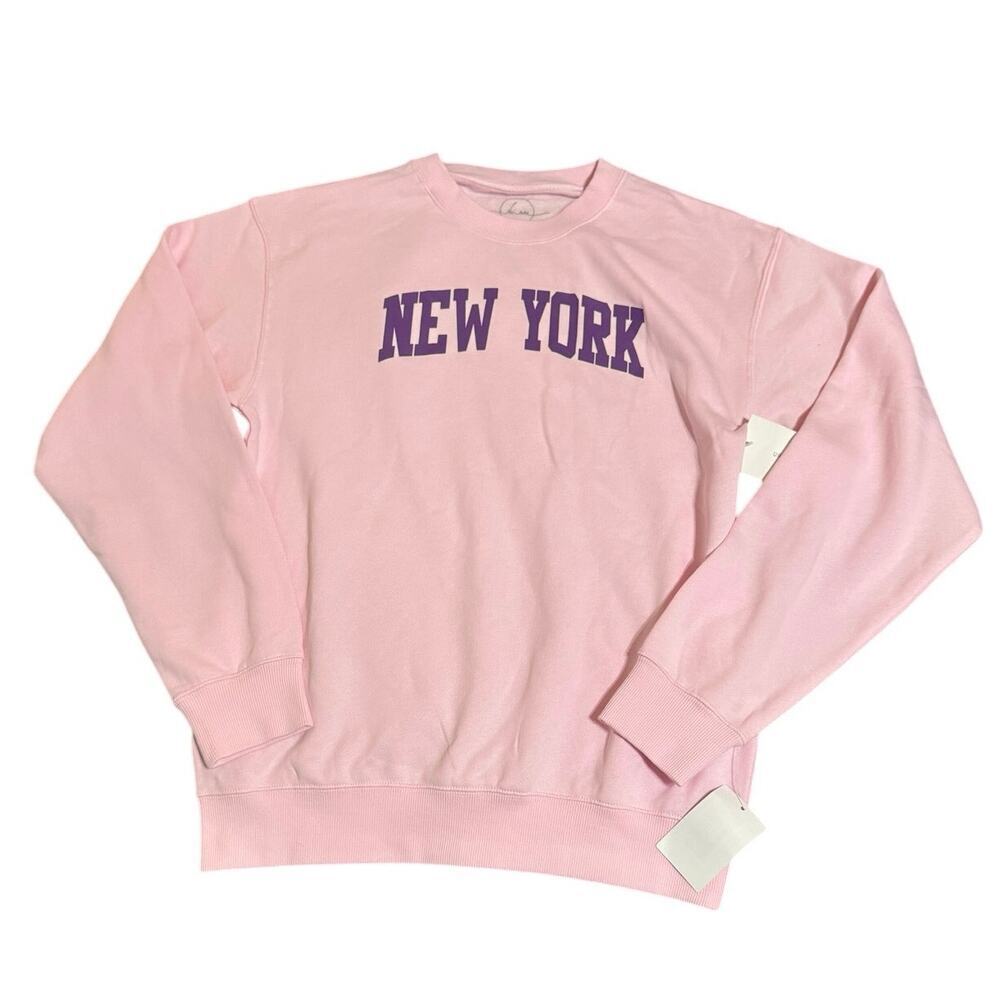 NWT‎ Urban Outfitters Pink Purple New York Sweatshirt Causal Crew Neck Size XS